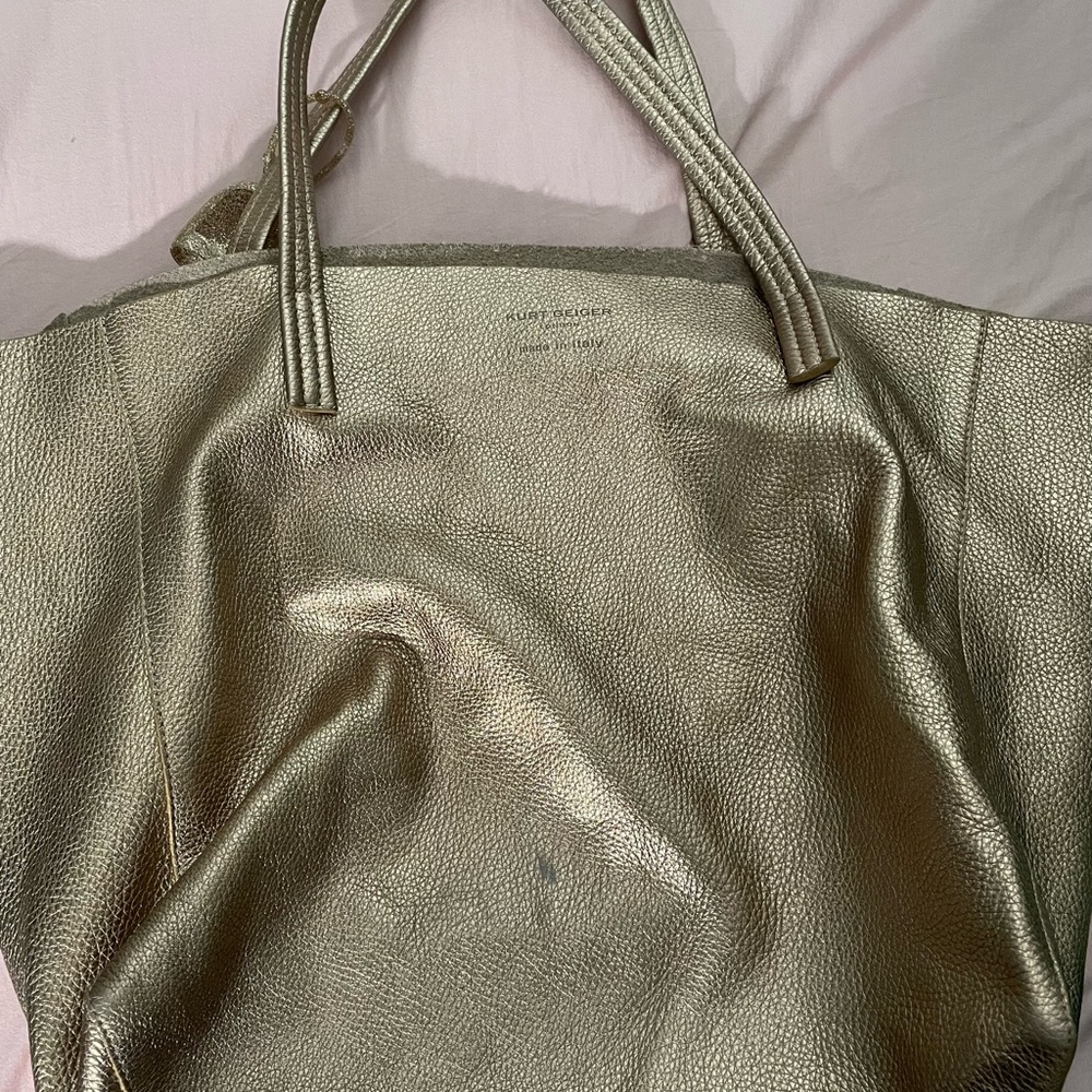 Kurt Geiger Metallic Gold Tote